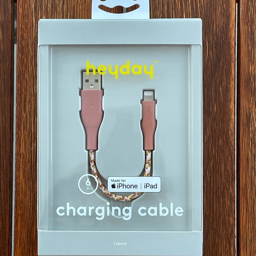 Target Heyday 6" IPhone IPad Charger Braided Cable #2114